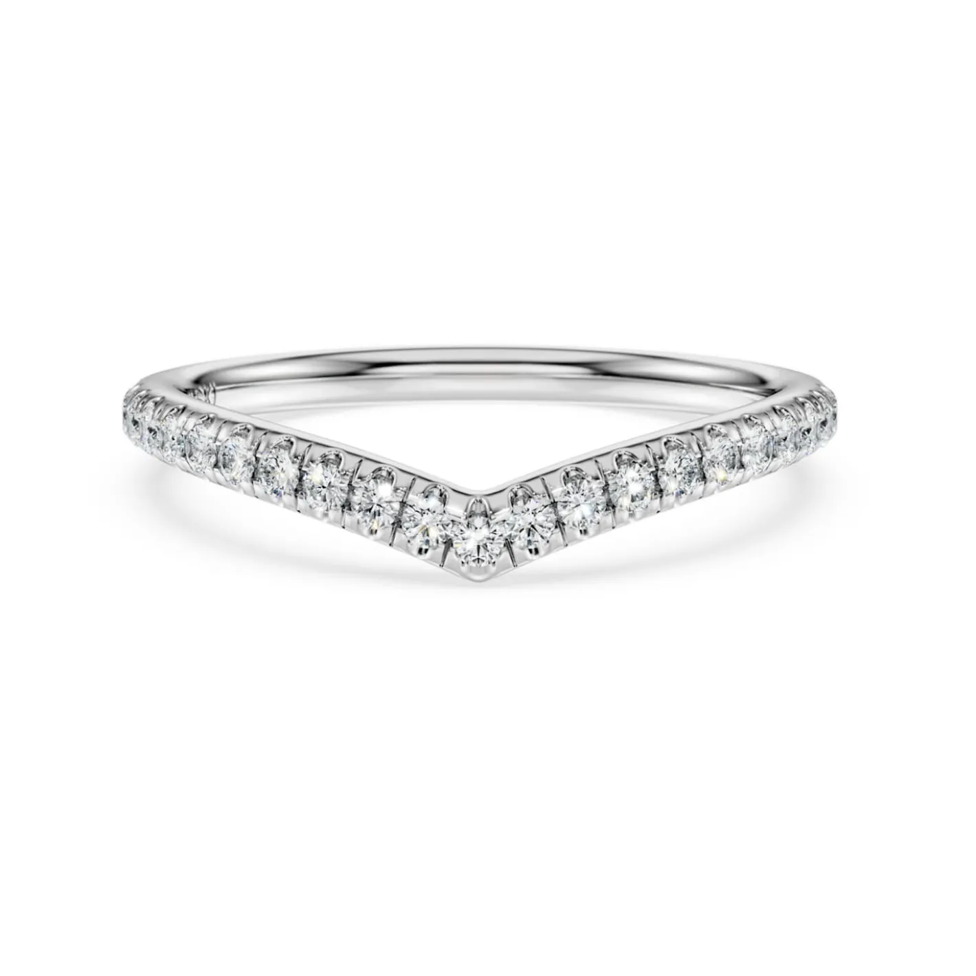 Anello a fascia a V Eternity