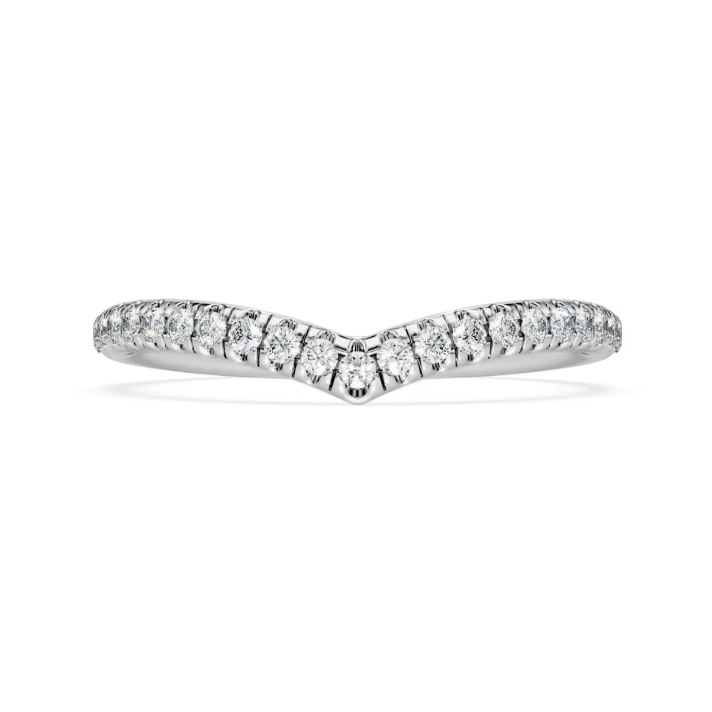 Anello a fascia a V Eternity