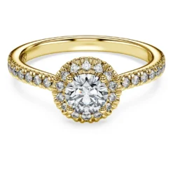 Anello solitario halo Eternity