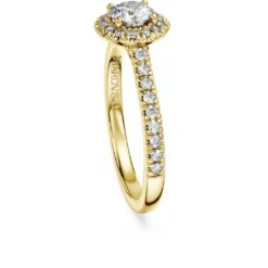 Anello solitario halo Eternity