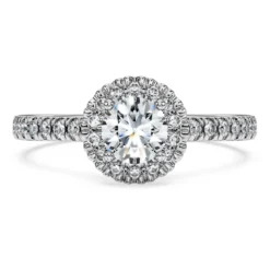 Anello solitario halo Eternity