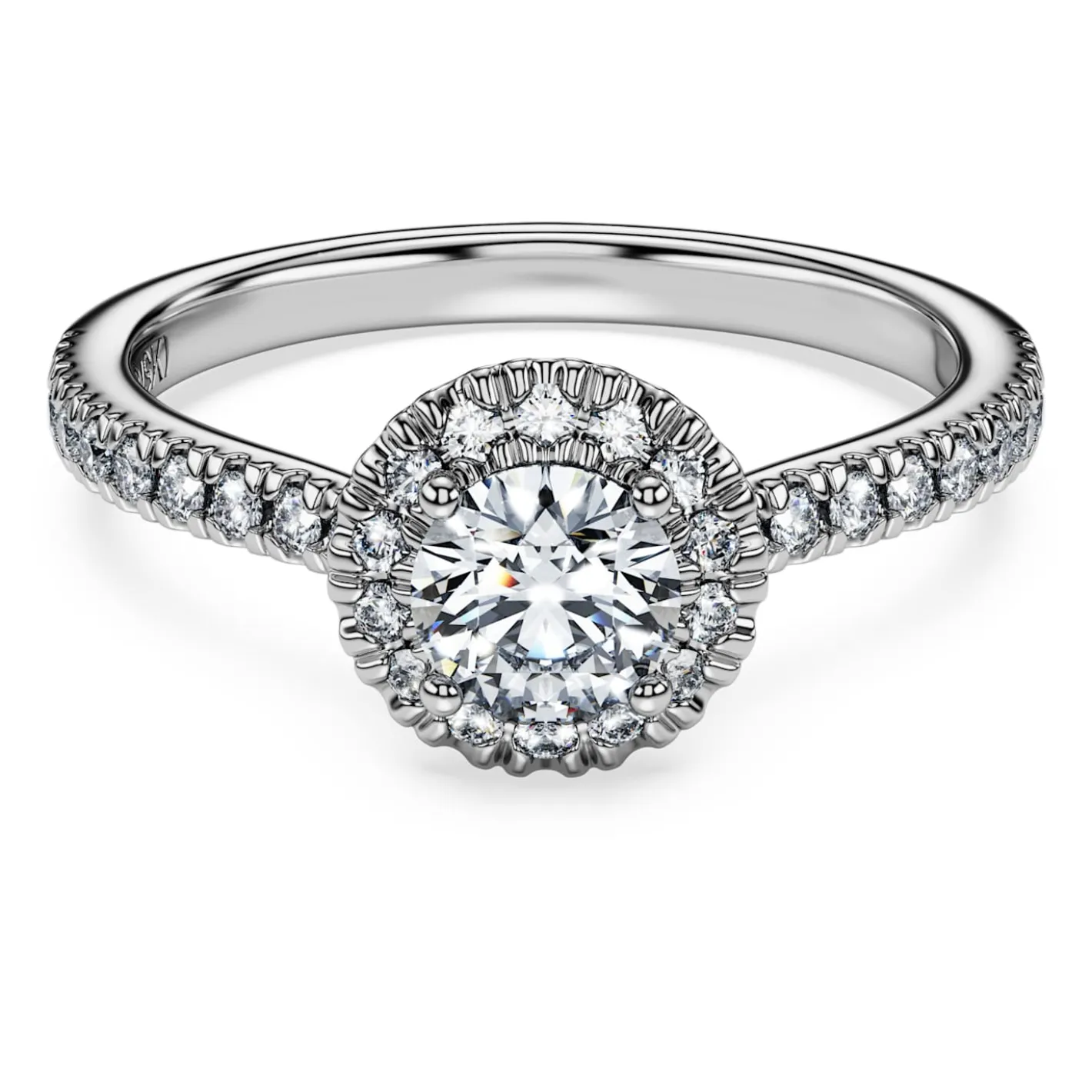 Anello solitario halo Eternity
