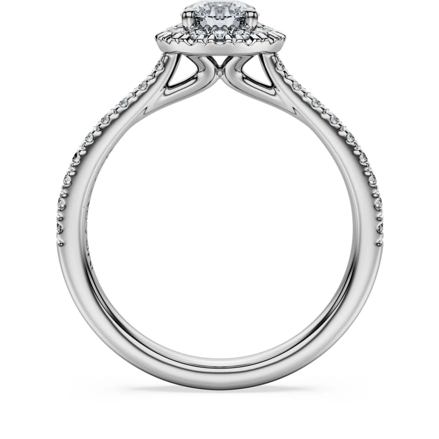 Anello solitario halo Eternity