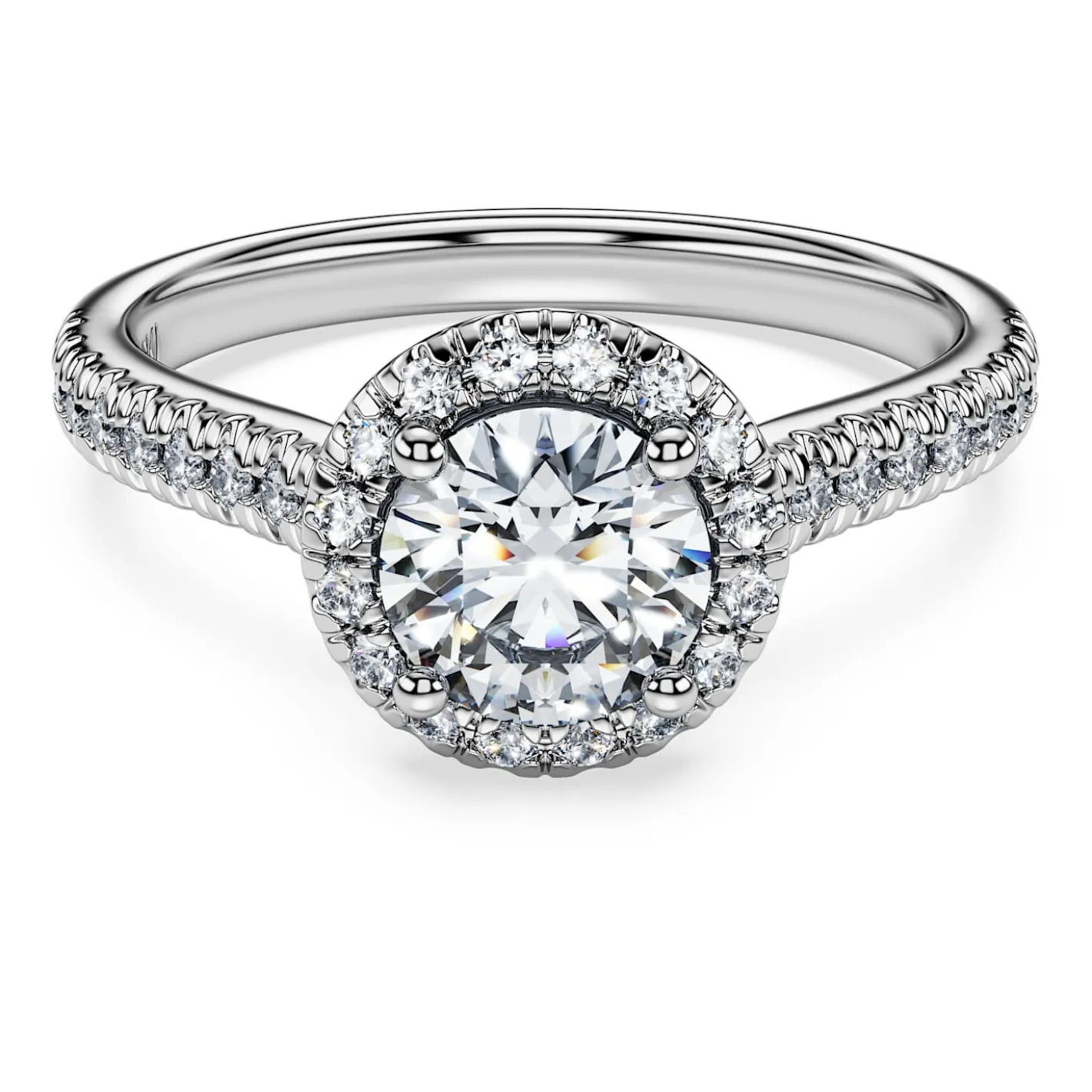 Anello solitario halo Eternity