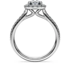 Anello solitario halo Eternity
