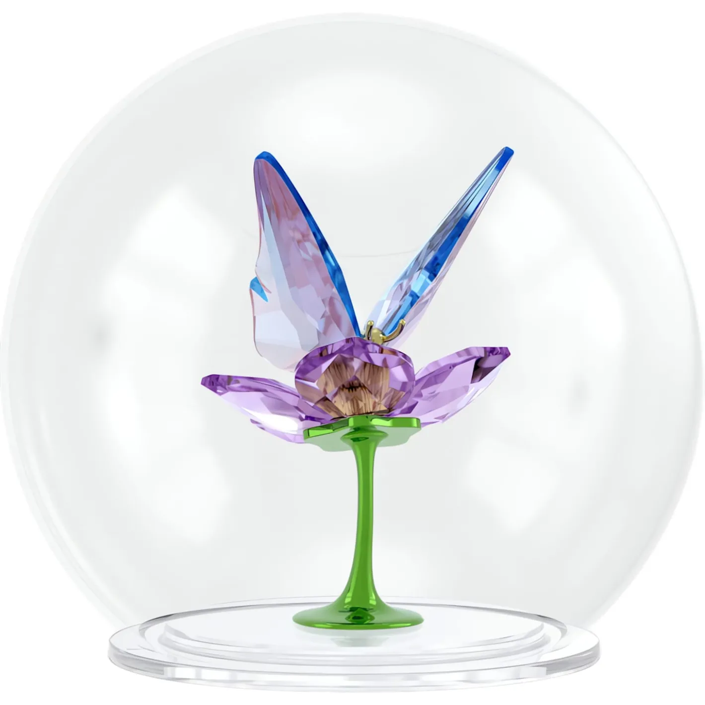 Idyllia Sfera in Vetro con Farfalla e Fiore