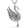 Pendente e spilla Swan