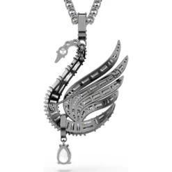 Pendente e spilla Swan