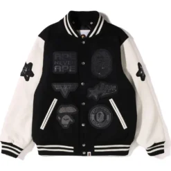 Shark Hooded Varsity Jacket A BATHING APE® Shark